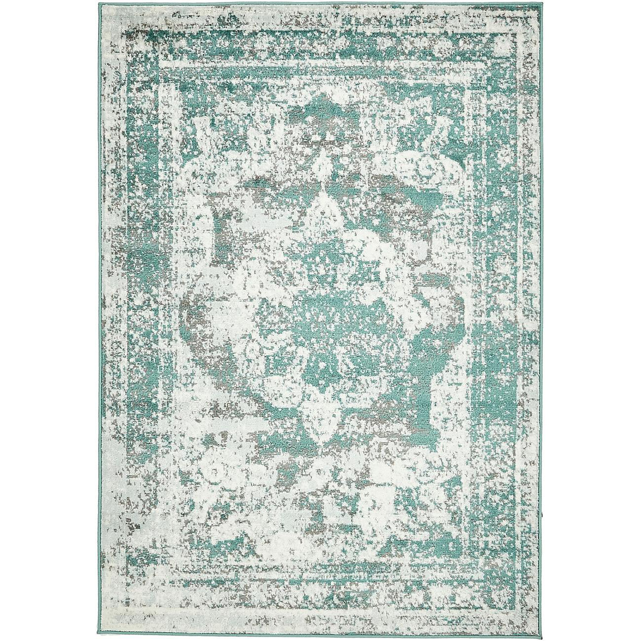 Mistana Brandt Turquoise/Gray/White Area Rug & Reviews Wayfair
